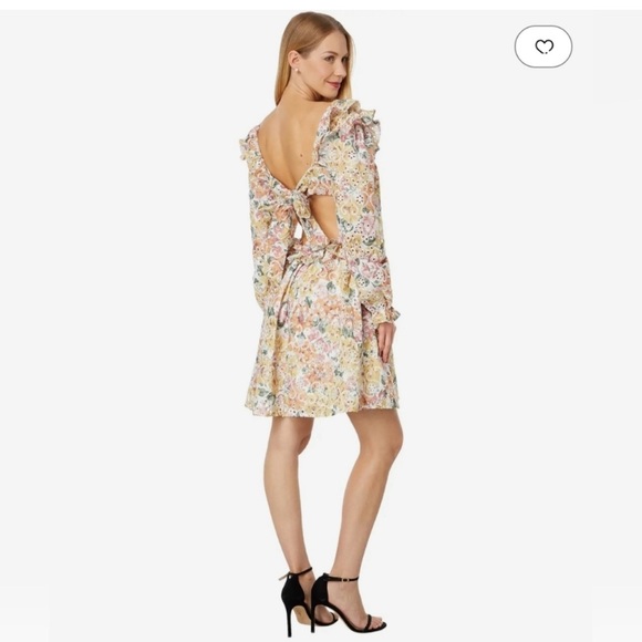 NEW EN SAISON ANTHROPOLOGIE PRESLEY RUFFLE MINI DRESS - Picture 3 of 12